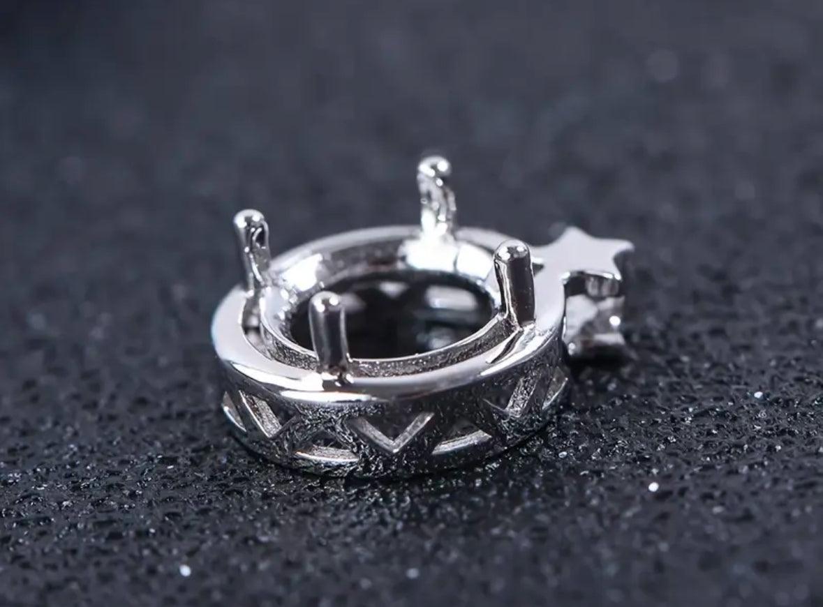 925 Sterling Silver Star Top Pendant-Bird Jewellery Settings