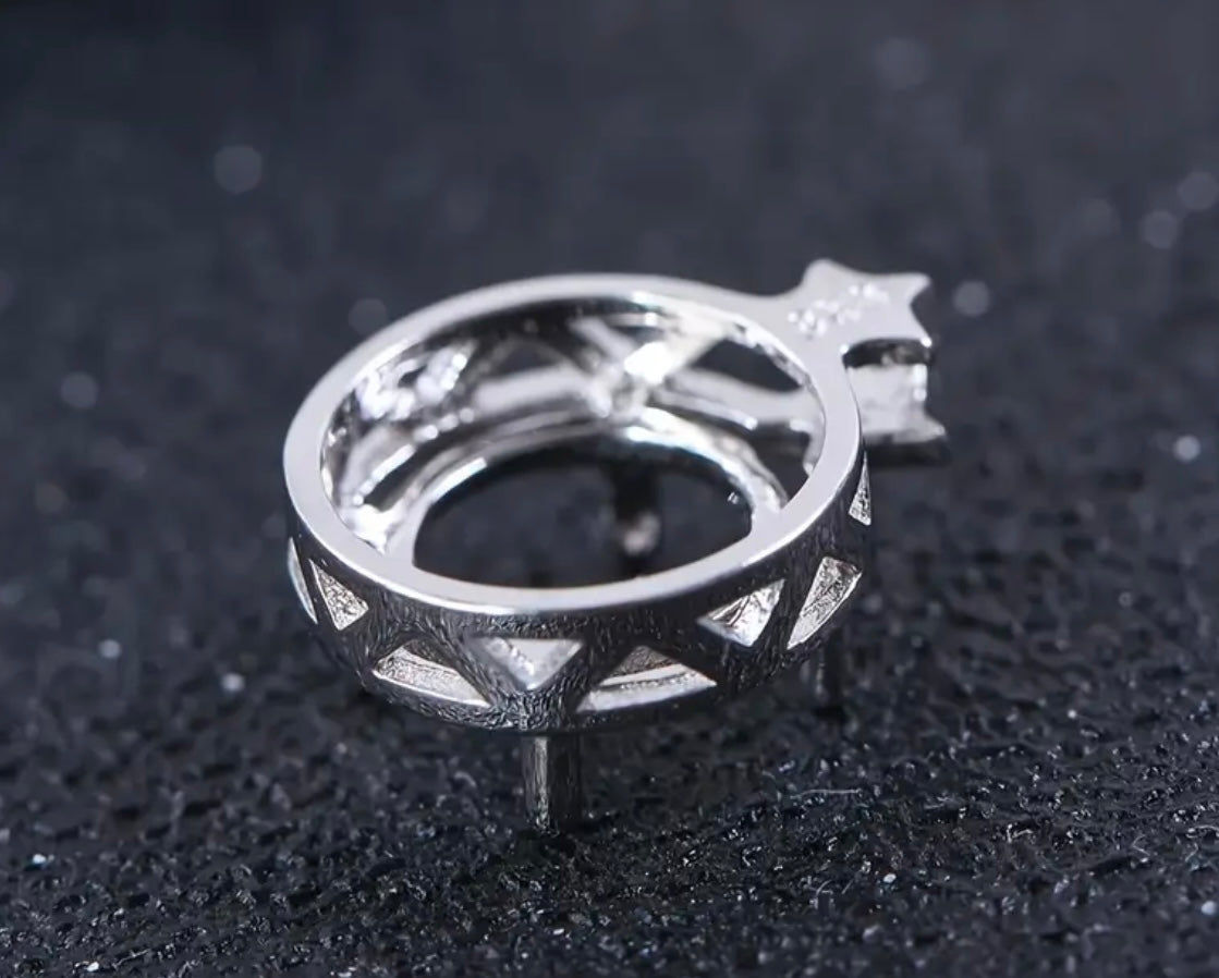 925 Sterling Silver Star Top Pendant-Bird Jewellery Settings