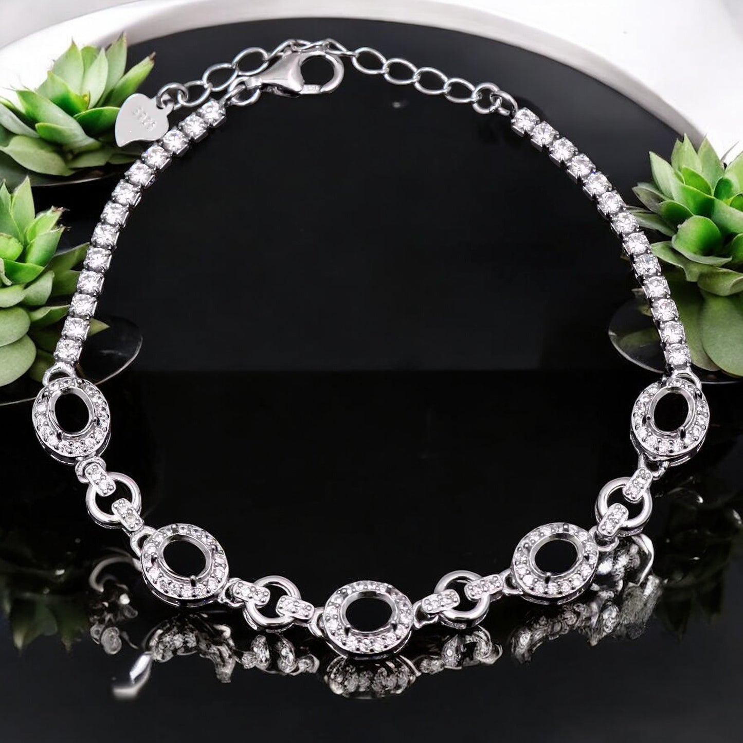 925 Sterling Silver and Cubic Zirconia Bracelet