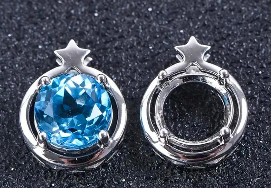 925 Sterling Silver Star Top Pendant-Bird Jewellery Settings