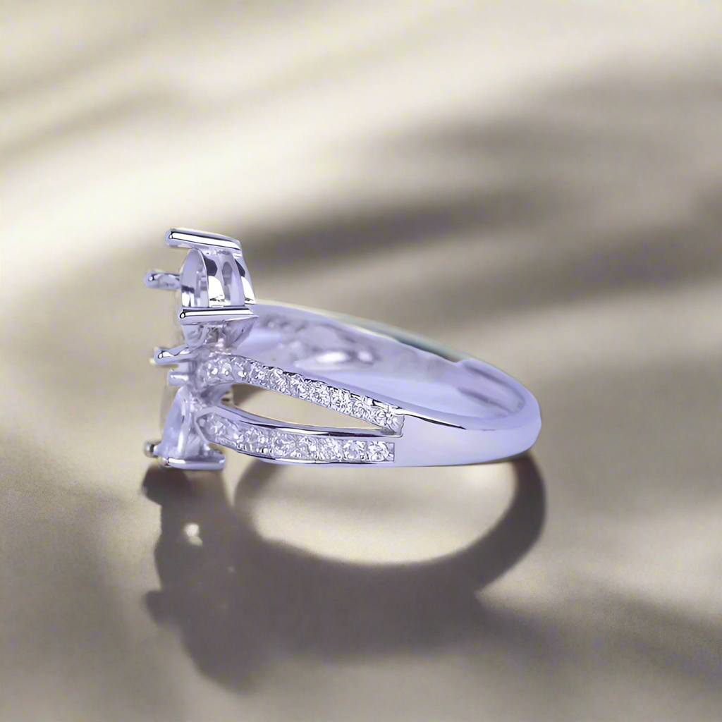 925 Sterling Silver Adjustable Crown Ring-Bird Jewellery Settings