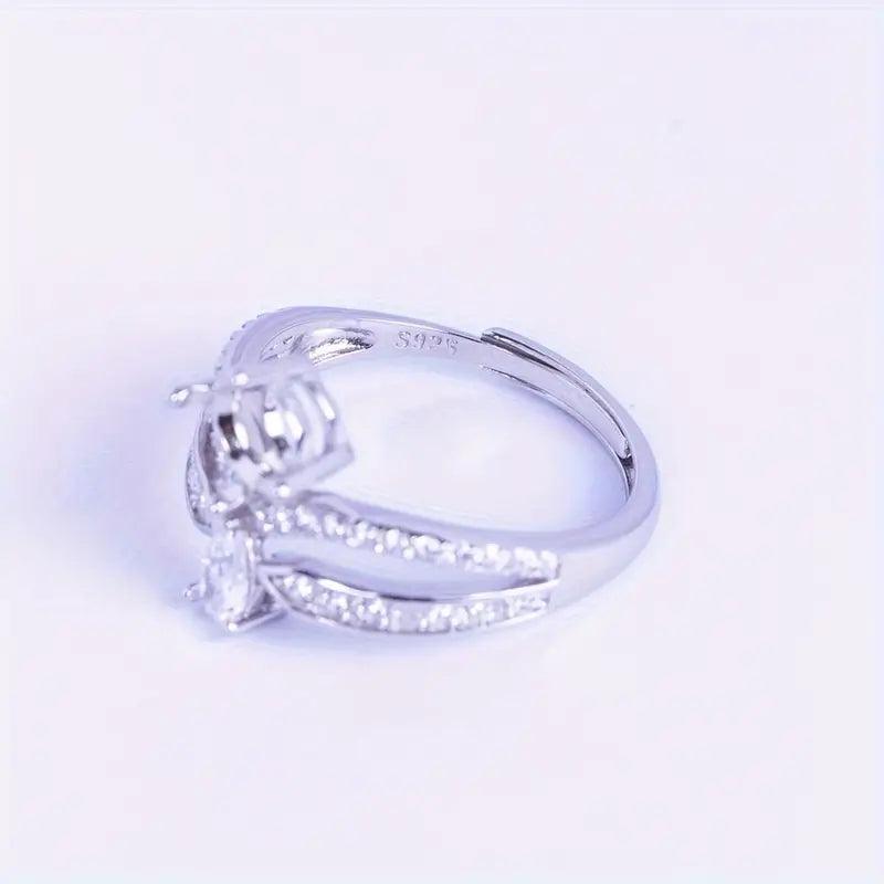 925 Sterling Silver Adjustable Crown Ring-Bird Jewellery Settings