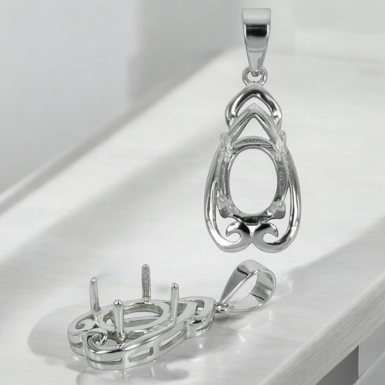 925 Sterling Silver Pendant-Bird Jewellery Settings