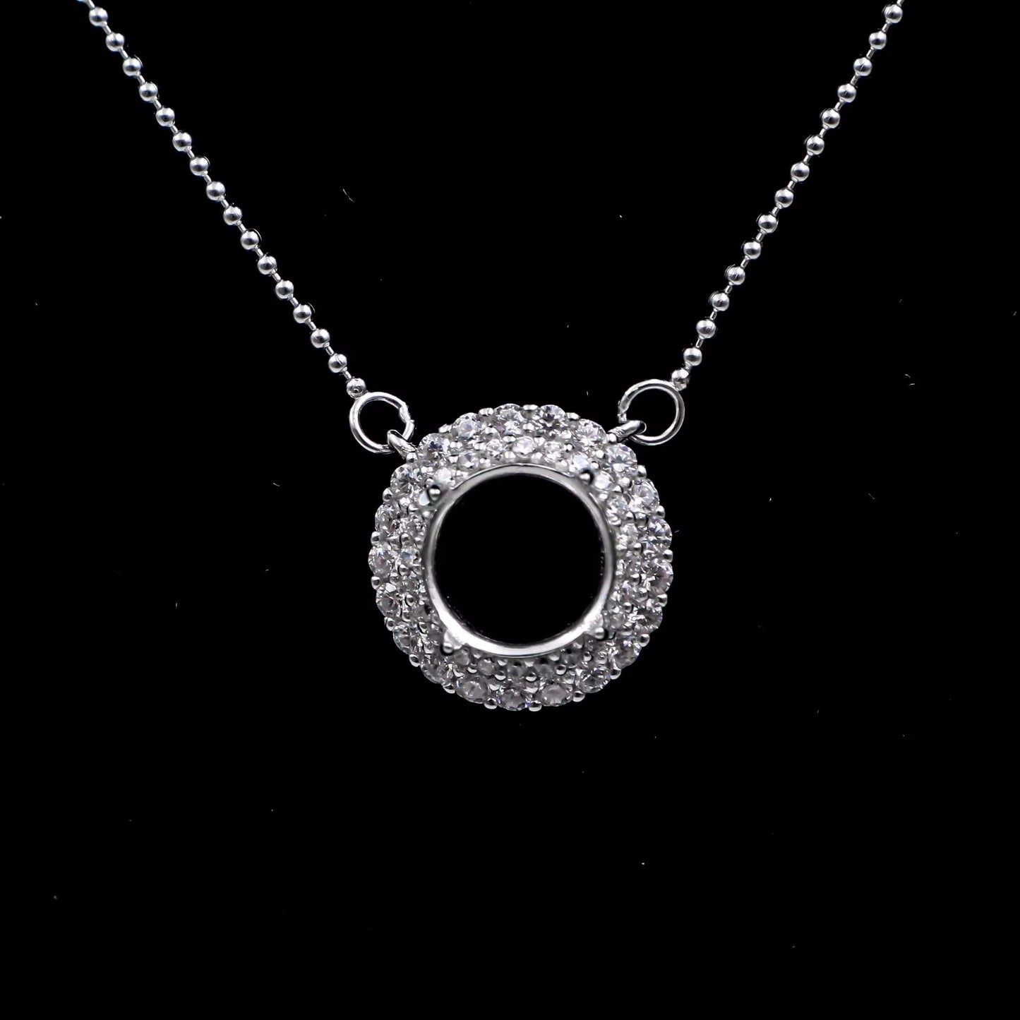 925 Sterling Silver and Cubic Zirconia Pendant Necklace