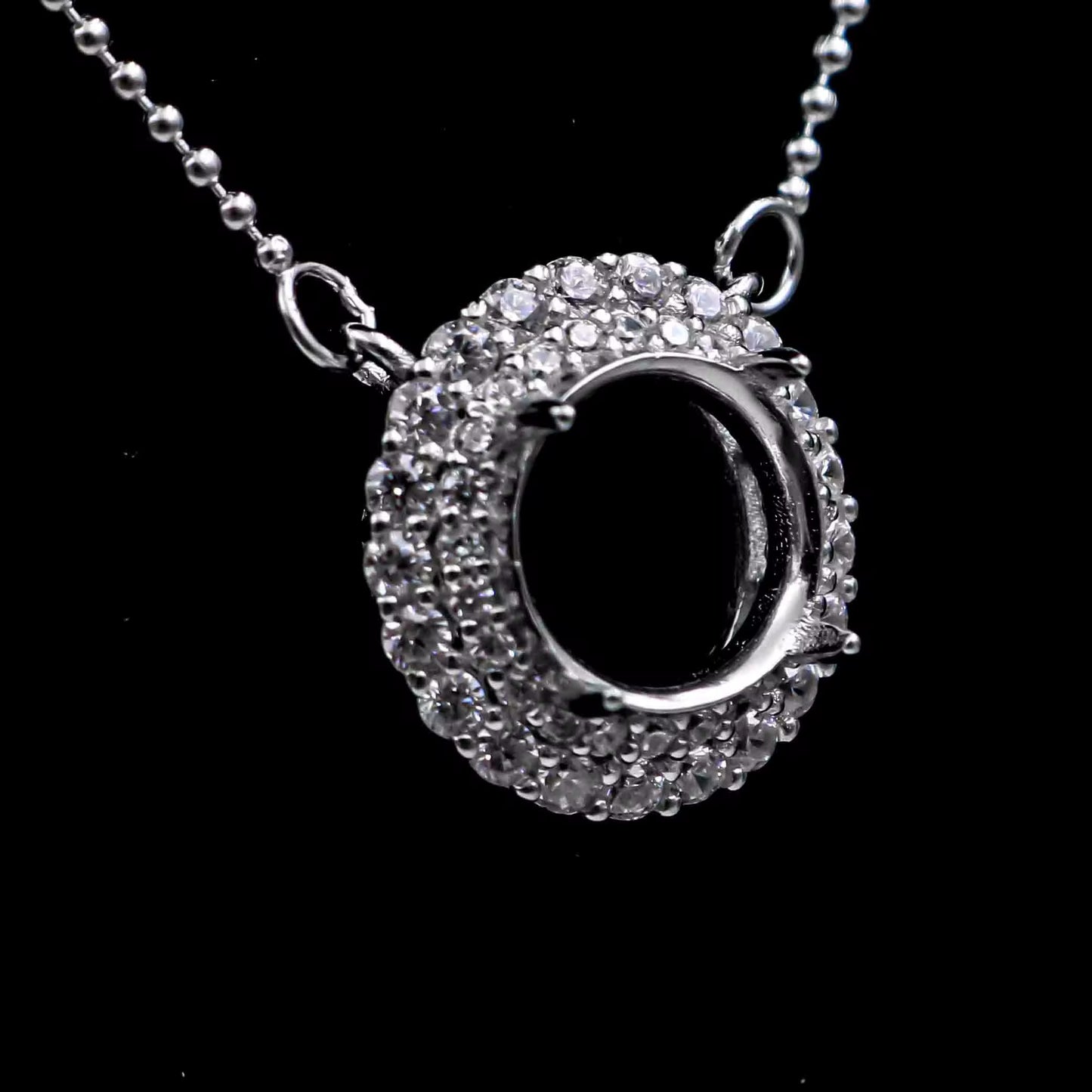 925 Sterling Silver and Cubic Zirconia Pendant Necklace