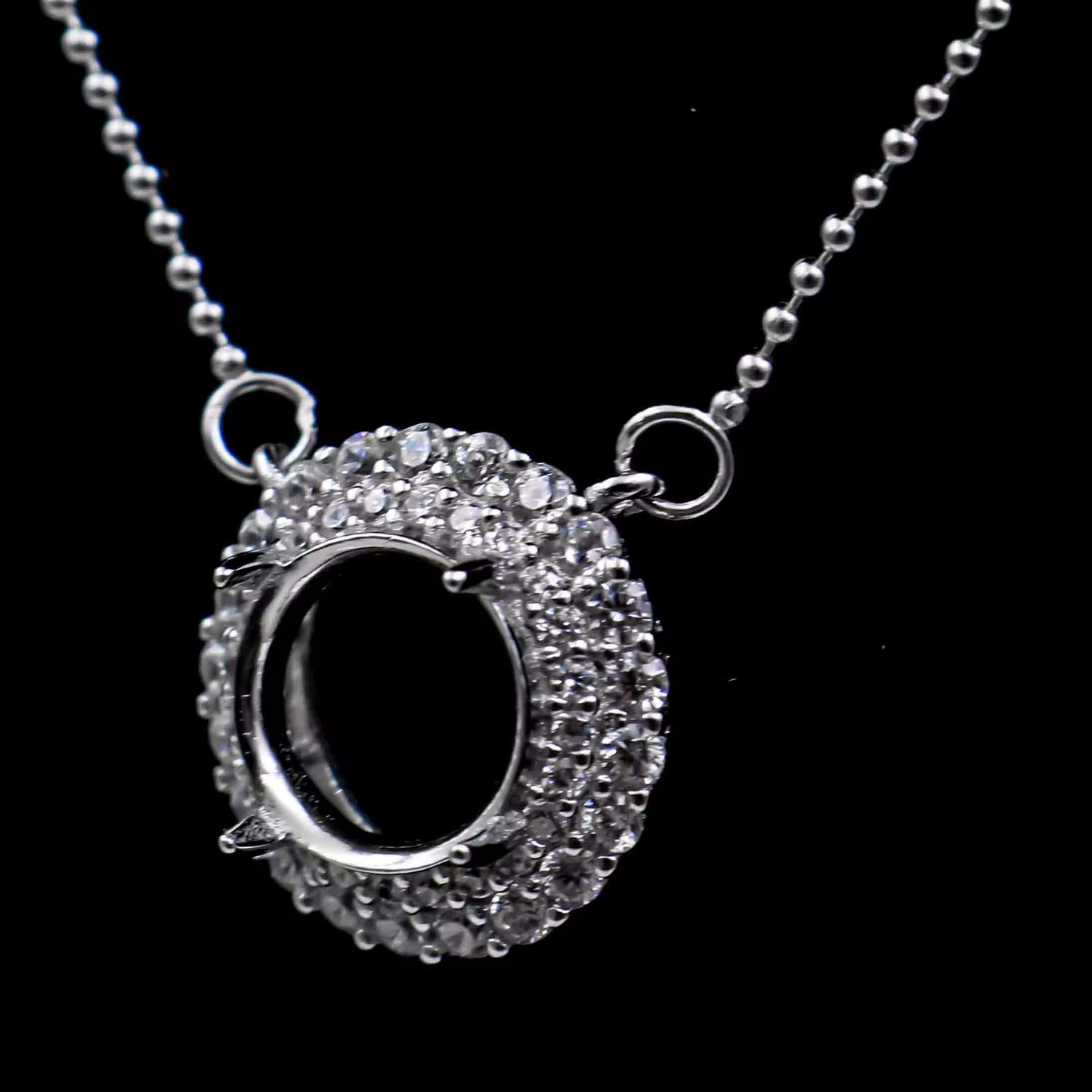 925 Sterling Silver and Cubic Zirconia Pendant Necklace