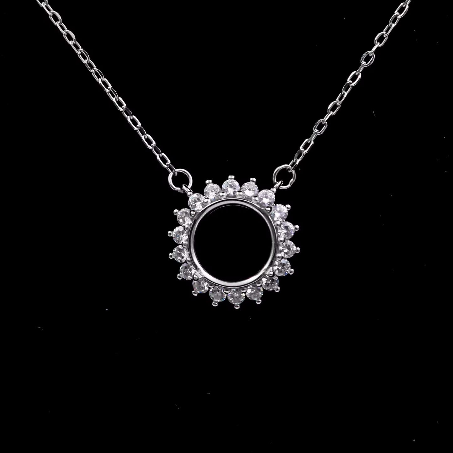 925 Sterling Silver and Cubic Zirconia Necklace