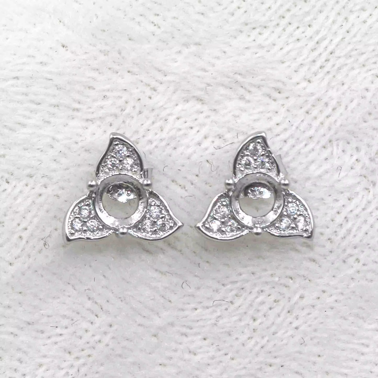 925 Sterling Silver and Cubic Zirconia Stud Earrings