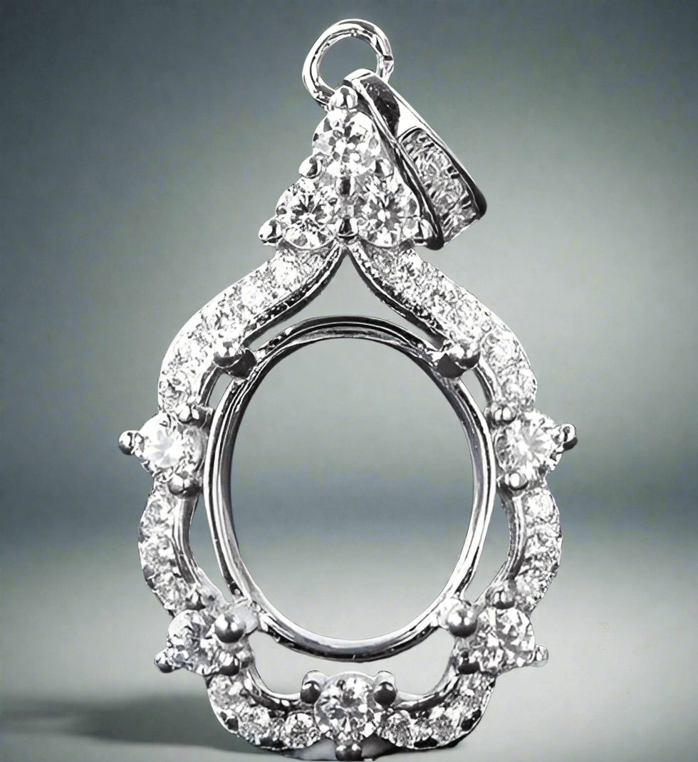 925 Sterling Silver and Cubic Zirconia Pendant-Bird Jewellery Settings