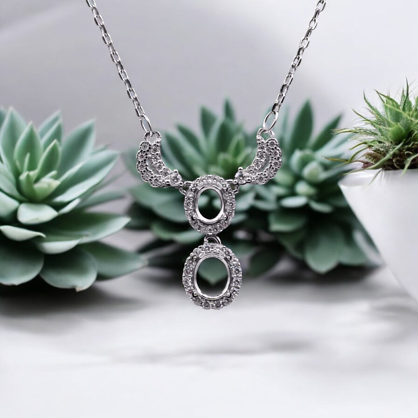 925 Sterling Silver and Cubic Zirconia Necklace