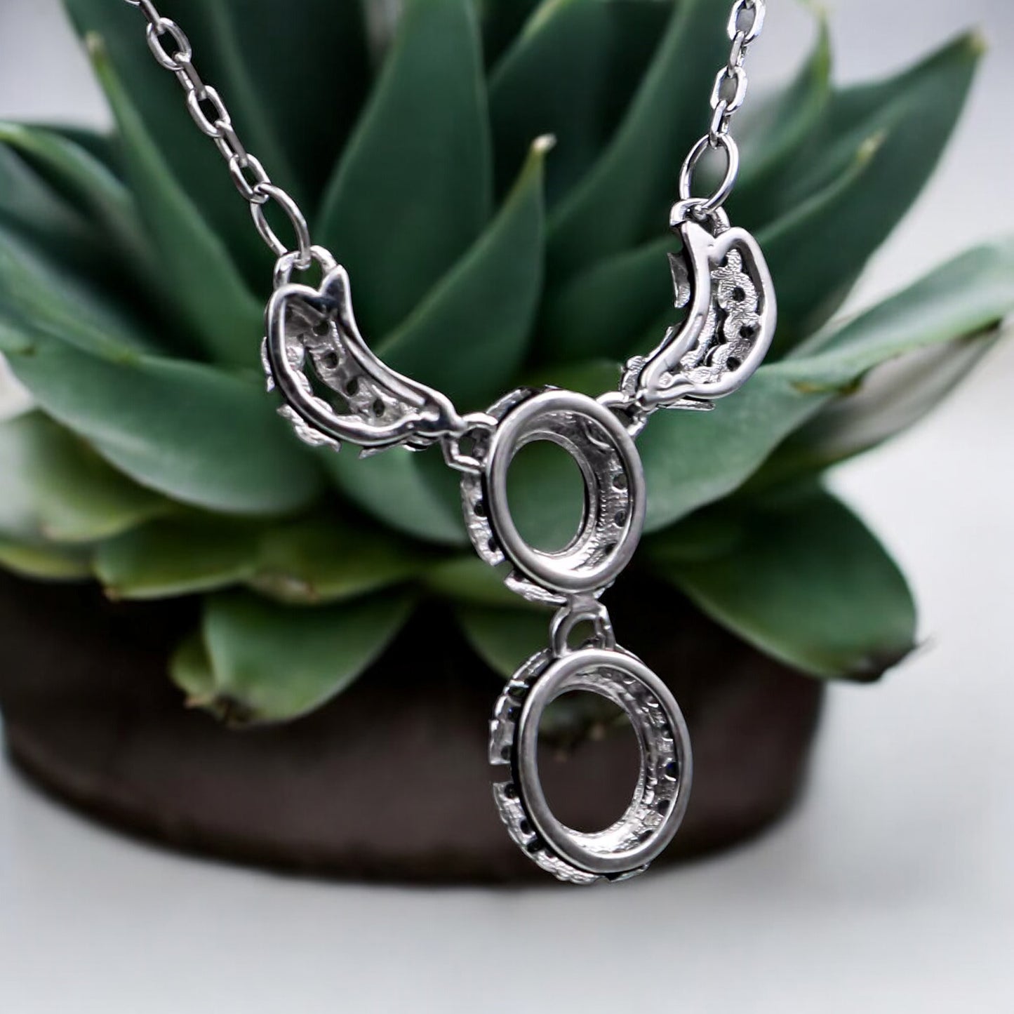 925 Sterling Silver and Cubic Zirconia Necklace