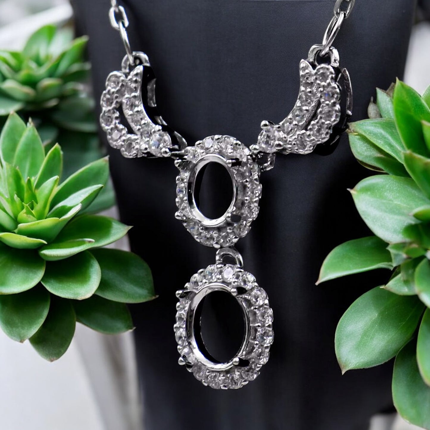 925 Sterling Silver and Cubic Zirconia Necklace