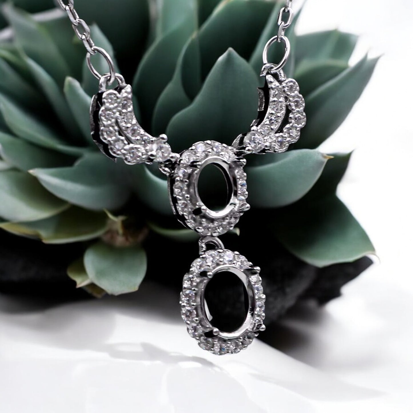 925 Sterling Silver and Cubic Zirconia Necklace