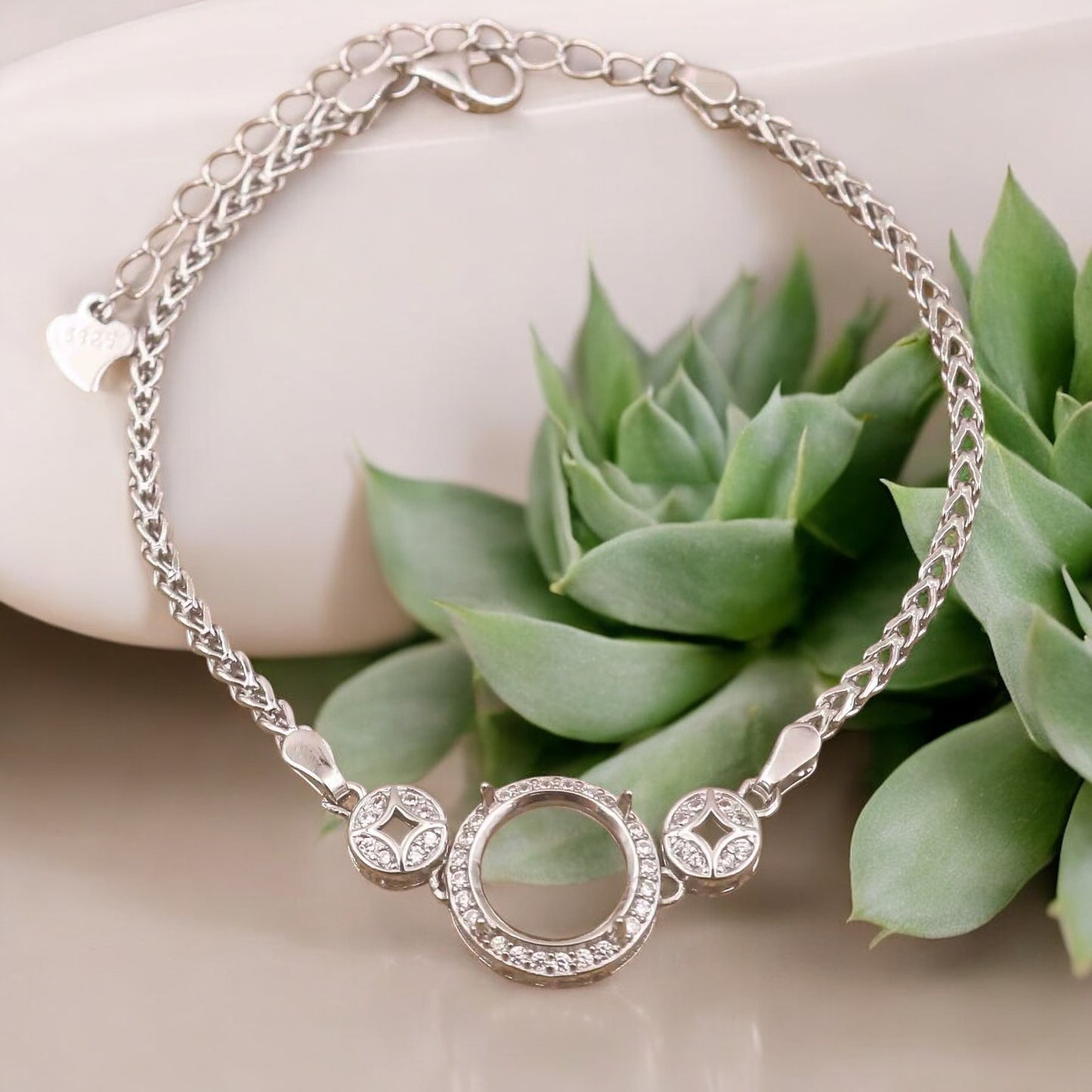 925 Sterling Silver and Cubic Zirconia Bracelet