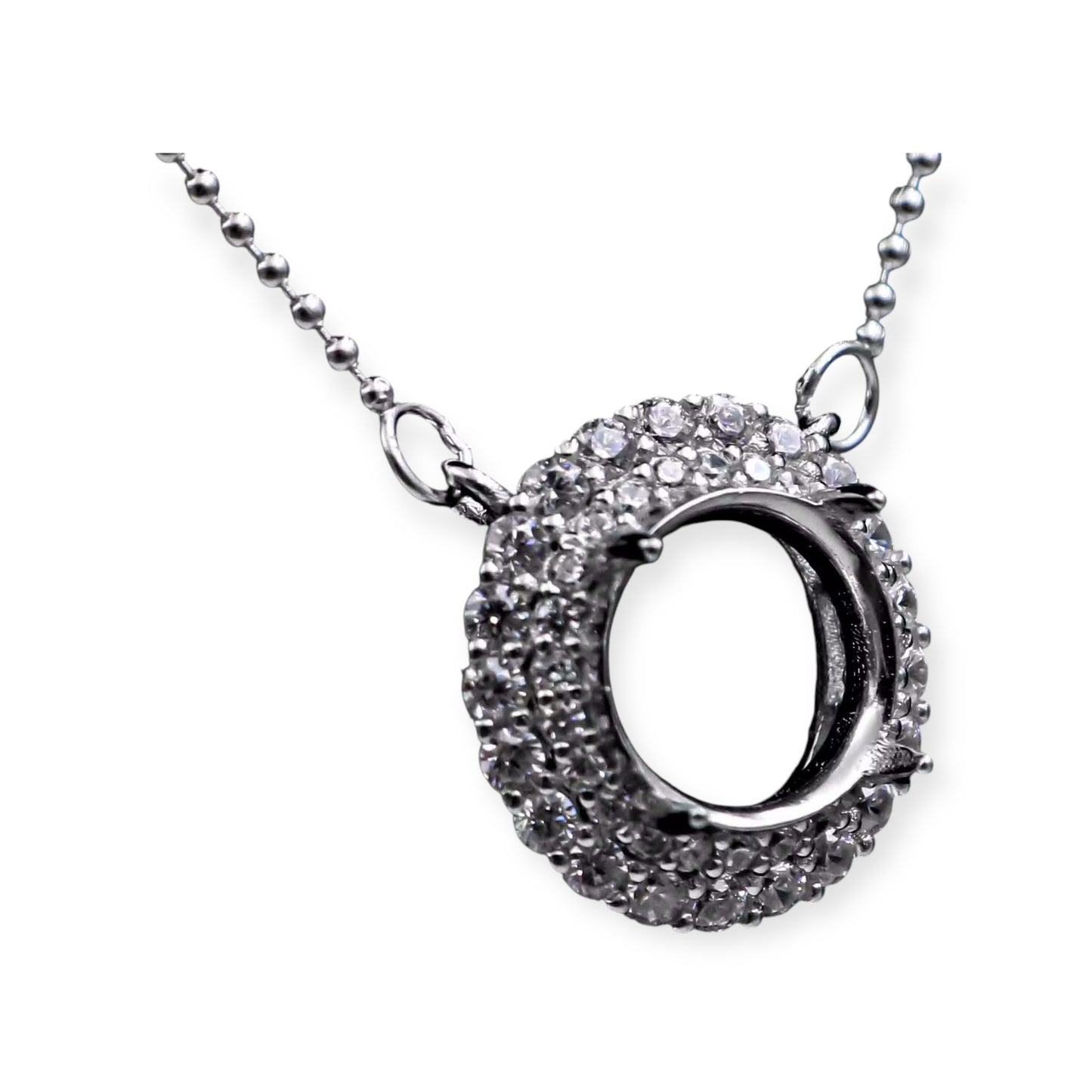 925 Sterling Silver and Cubic Zirconia Pendant Necklace