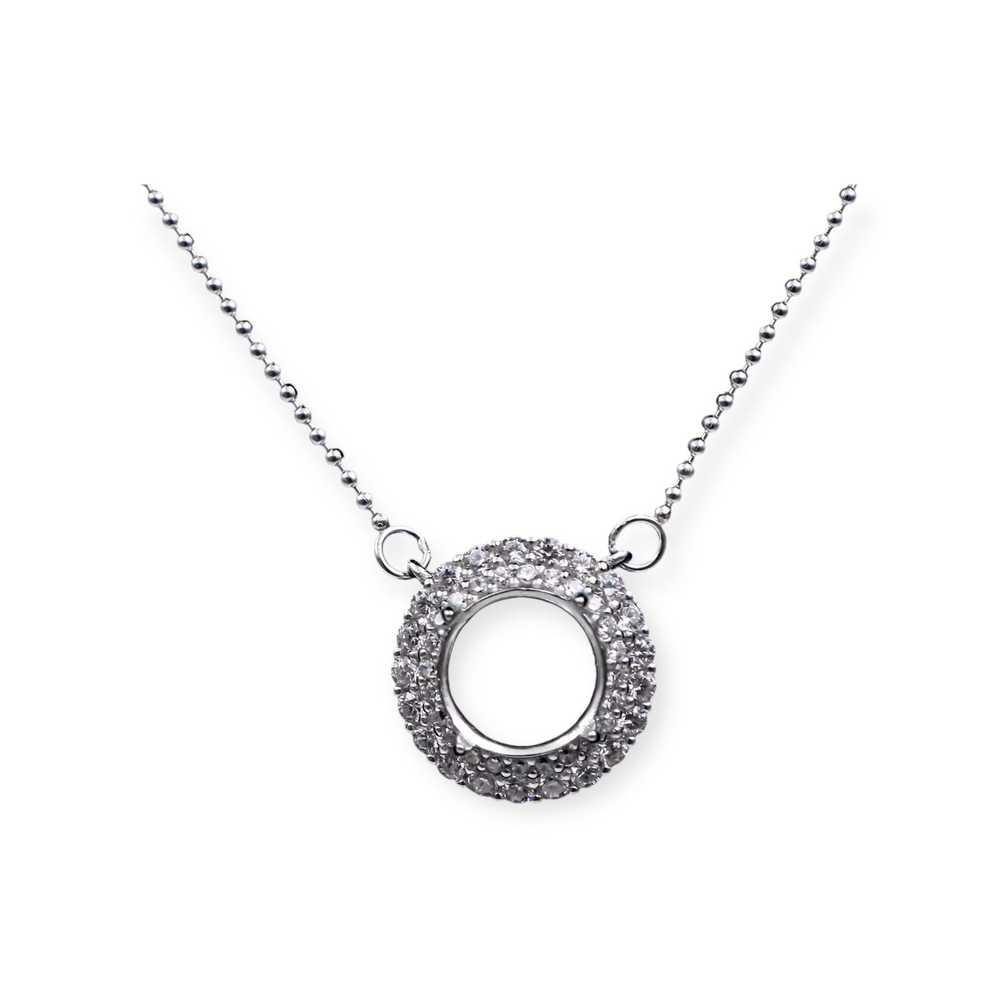 925 Sterling Silver and Cubic Zirconia Pendant Necklace