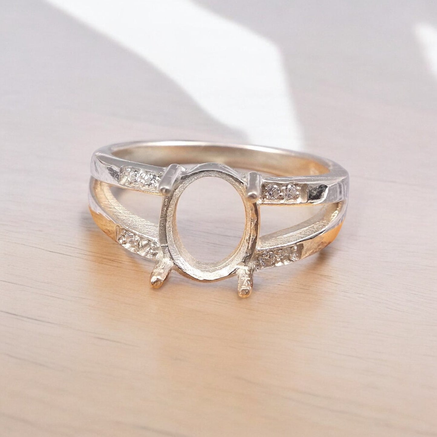 925 Sterling Silver and Cubic Zirconia Ring-Bird Jewellery Settings