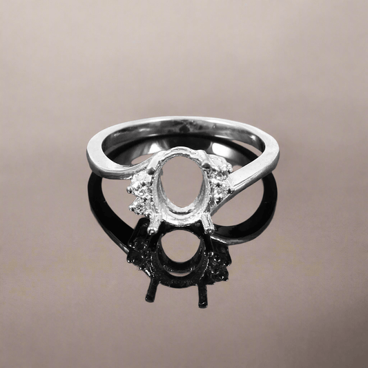 925 Sterling Silver and Cubic Zirconia Ring-Bird Jewellery Settings