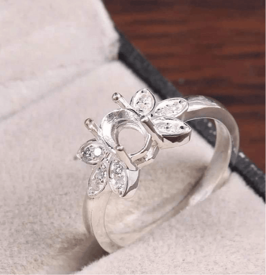 925 Sterling Silver and Cubic Zirconia Ring-Bird Jewellery Settings