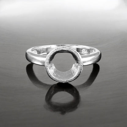 925 Sterling Silver Bezel Set Ring