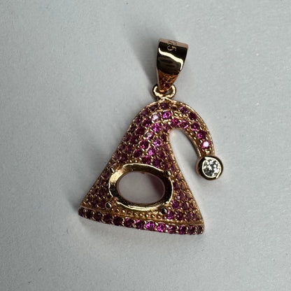 925 Sterling Silver Rose Gold Coated Pendant