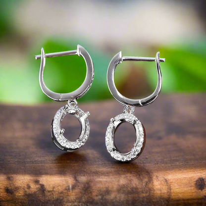 925 Sterling Silver and Cubic Zirconia Earrings