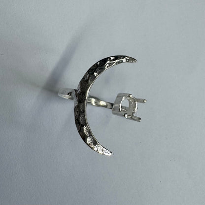 925 Sterling Silver Whale Tail Ring Size 8