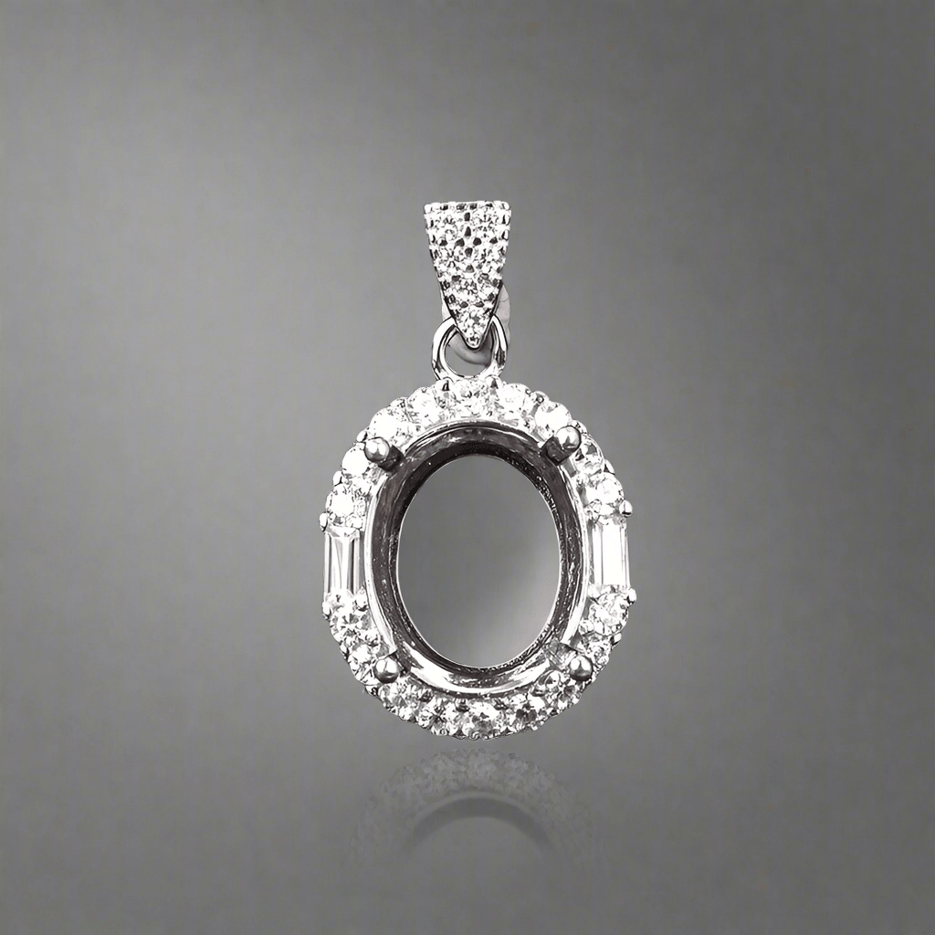 925 Sterling Silver and Cubic Zirconia Pendant - Bird Jewellery Settings