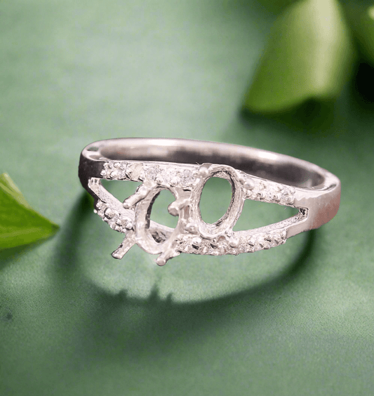 925 Sterling Silver and Cubic Zirconia Ring-Bird Jewellery Settings