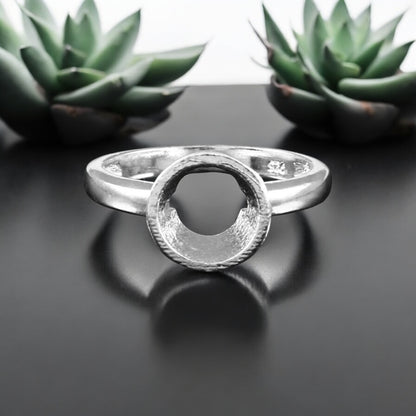 925 Sterling Silver Bezel Set Ring