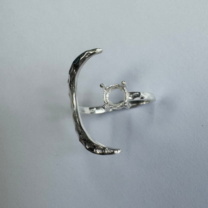 925 Sterling Silver Whale Tail Ring Size 8