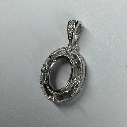 925 Sterling Silver and Cubic Zirconia Pendant