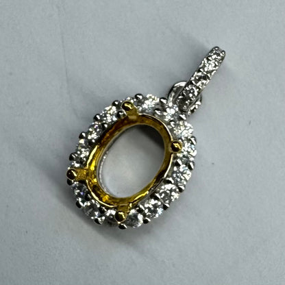 925 Sterling Silver and Cubic Zirconia Pendant