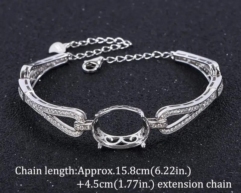 925 Sterling Silver and Cubic Zirconia Bracelet - Bird Jewellery Settings