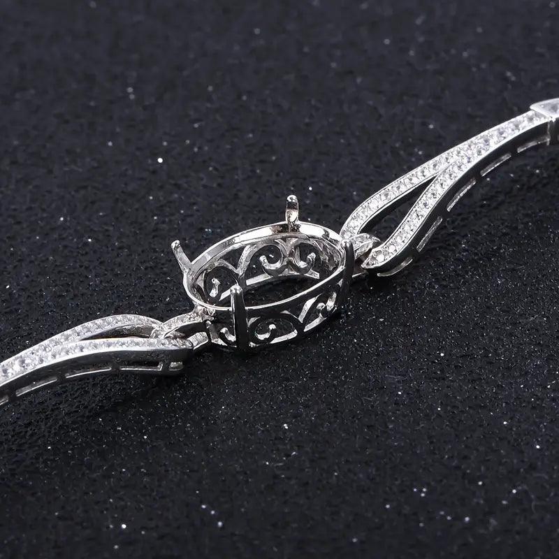 925 Sterling Silver and Cubic Zirconia Bracelet - Bird Jewellery Settings