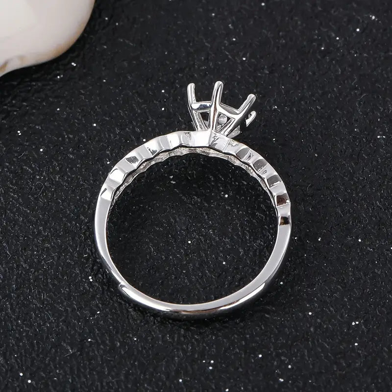 925 Sterling Silver and Cubic Zirconia Adjustable Ring - Bird Jewellery Settings