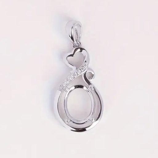 925 Sterling Silver and Cubic Zirconia Pendant - Bird Jewellery Settings