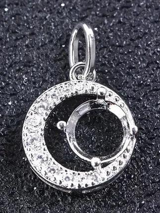 925 Sterling Silver and Cubic Zirconia Pendant - Bird Jewellery Settings