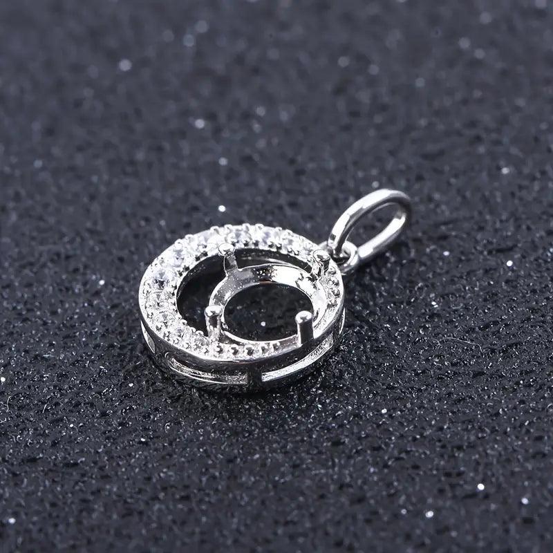 925 Sterling Silver and Cubic Zirconia Pendant - Bird Jewellery Settings