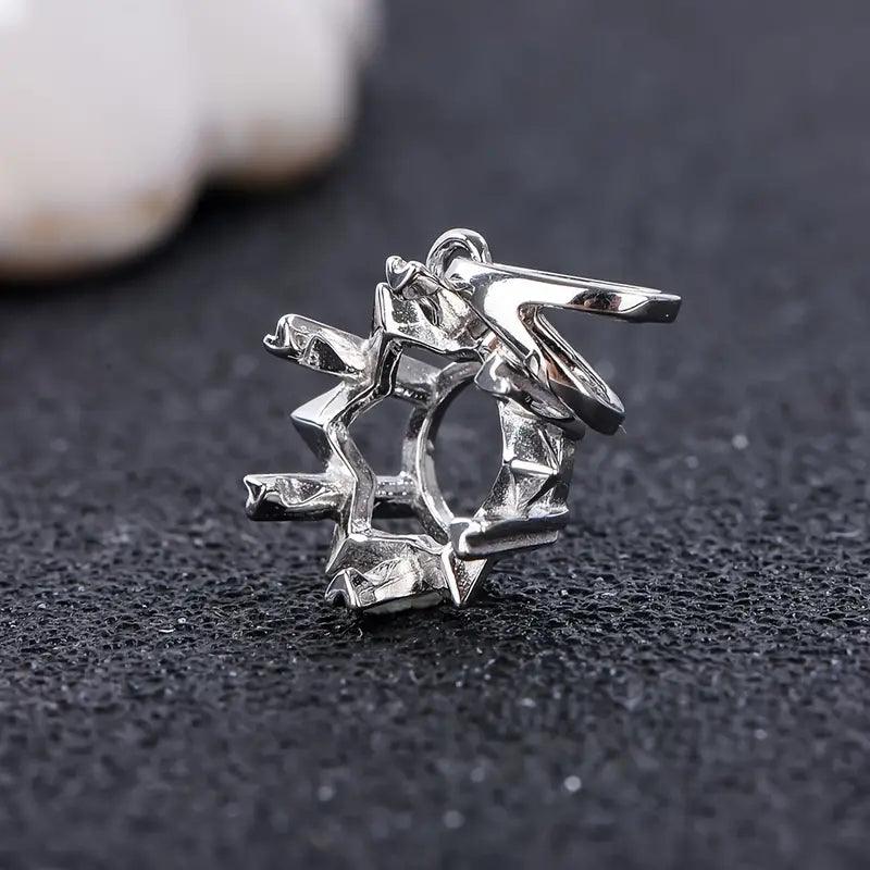 925 Sterling Silver Snowflake Pendant - Bird Jewellery Settings