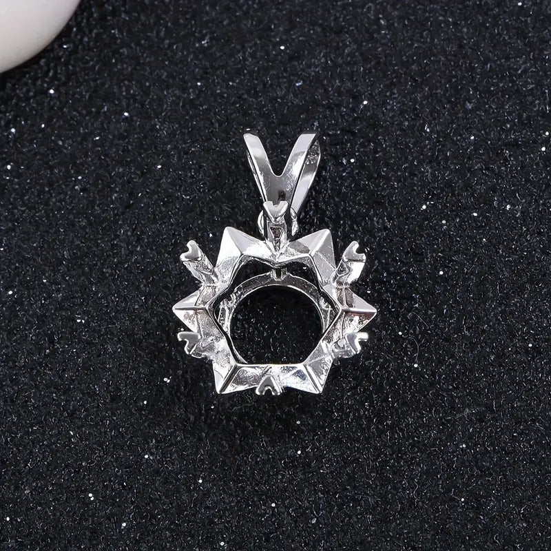 925 Sterling Silver Snowflake Pendant - Bird Jewellery Settings