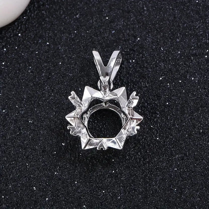 925 Sterling Silver Snowflake Pendant - Bird Jewellery Settings