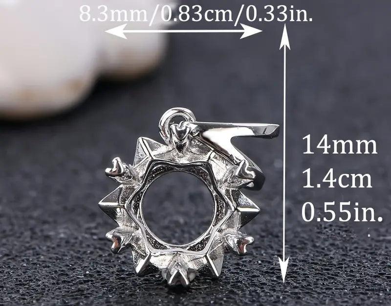 925 Sterling Silver Snowflake Pendant - Bird Jewellery Settings