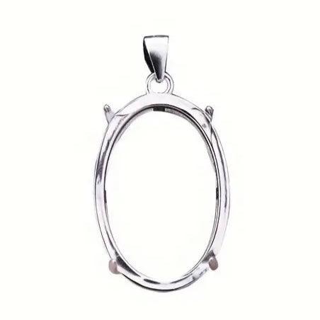 925 Sterling Silver Plain Pendant - Bird Jewellery Settings