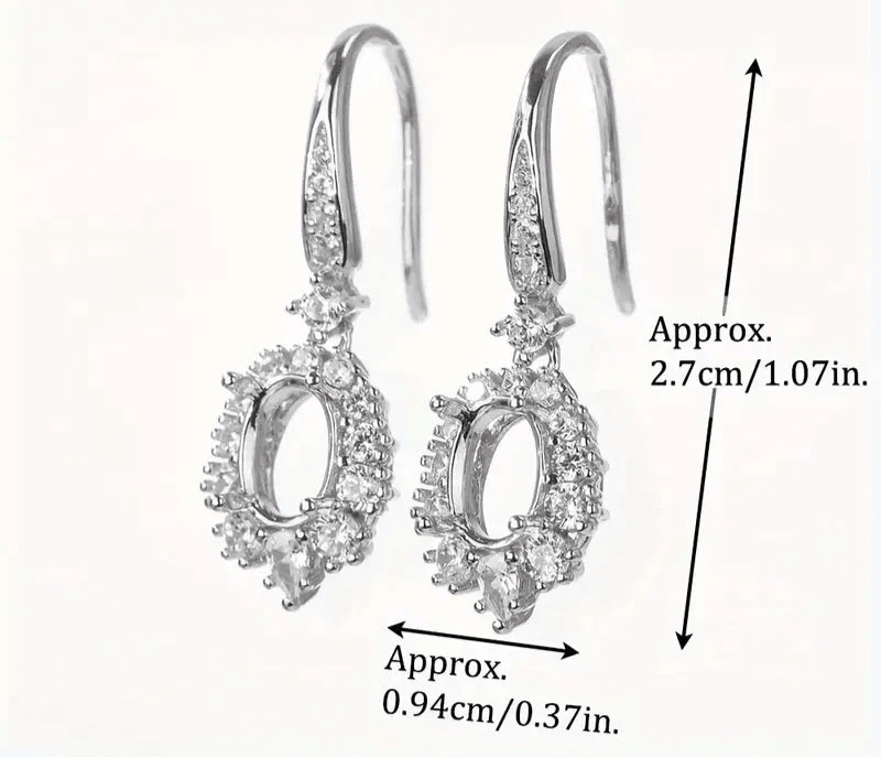 925 Sterling Silver and Cubic Zirconia Earrings - Bird Jewellery Settings