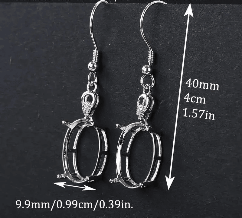 925 Sterling Silver and Cubic Zirconia Earrings - Bird Jewellery Settings