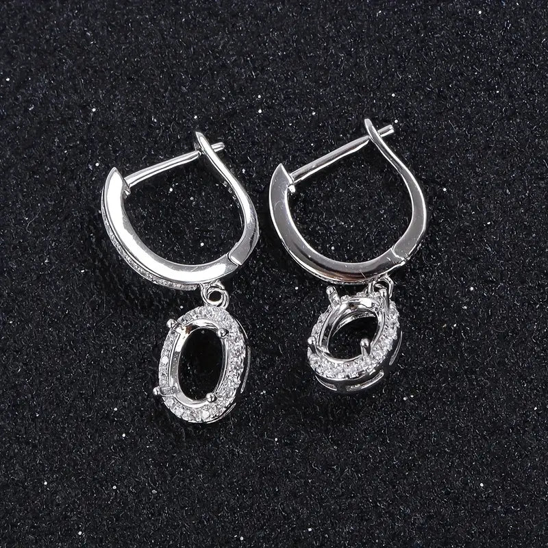 925 Sterling Silver and Cubic Zirconia Earrings - Bird Jewellery Settings