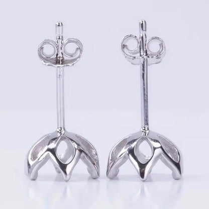 925 Sterling Silver Lotus Earrings - Bird Jewellery Settings