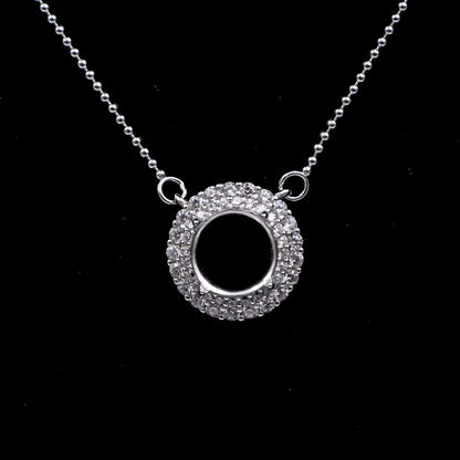 925 Sterling Silver and Cubic Zirconia Pendant Necklace