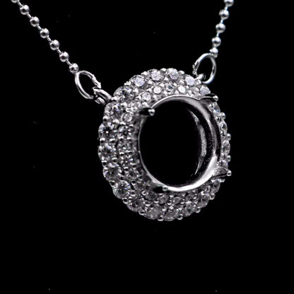925 Sterling Silver and Cubic Zirconia Pendant Necklace